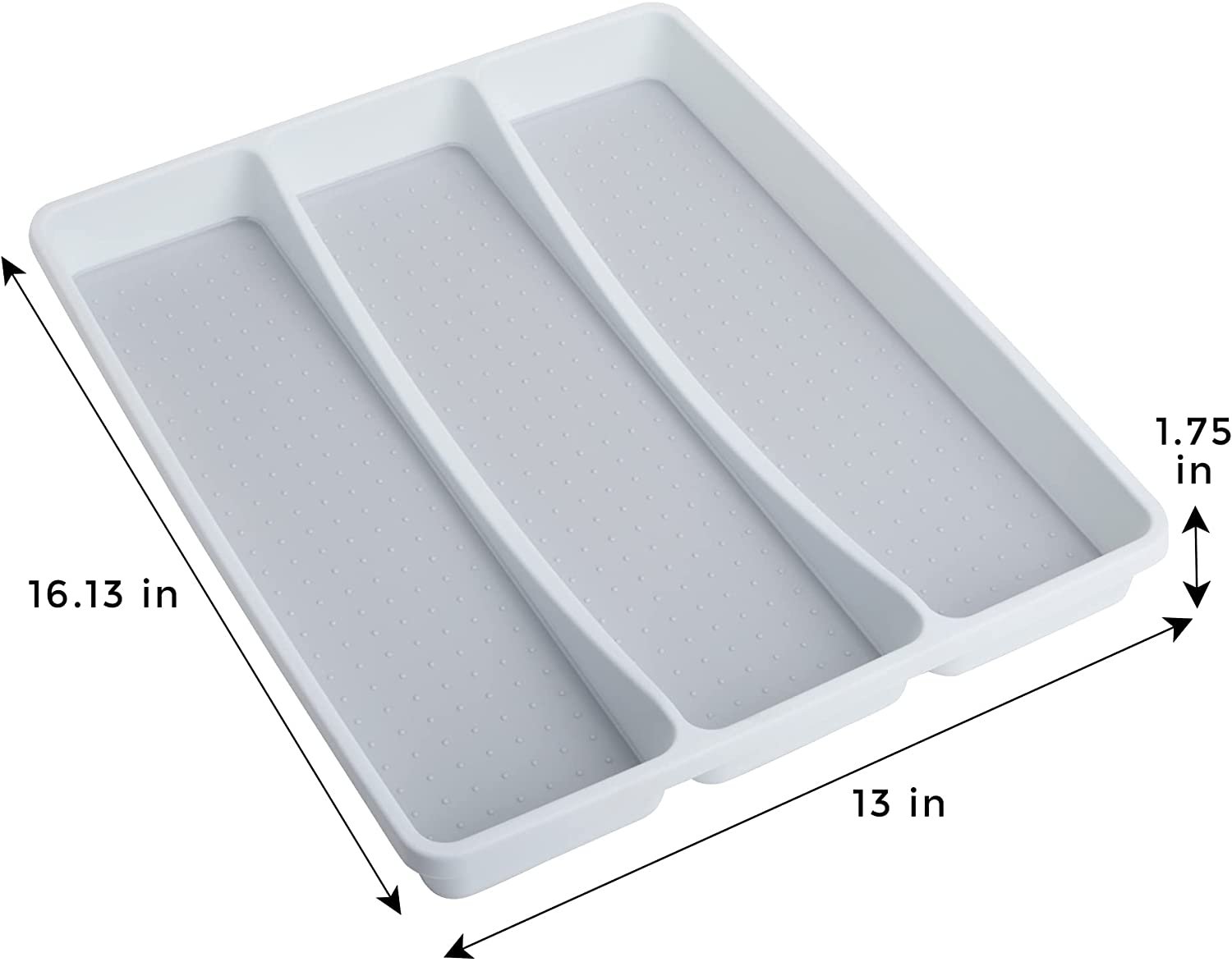 3-Compartment Plastic Drawer Organizer