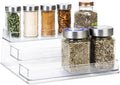 3-Tier Plastic Spice Rack - Clear