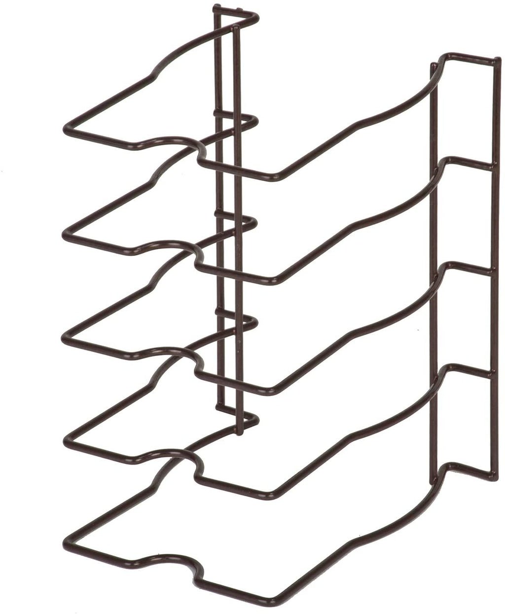 Bakeware and Lid Storage Rack with 4-Compartment Dividers