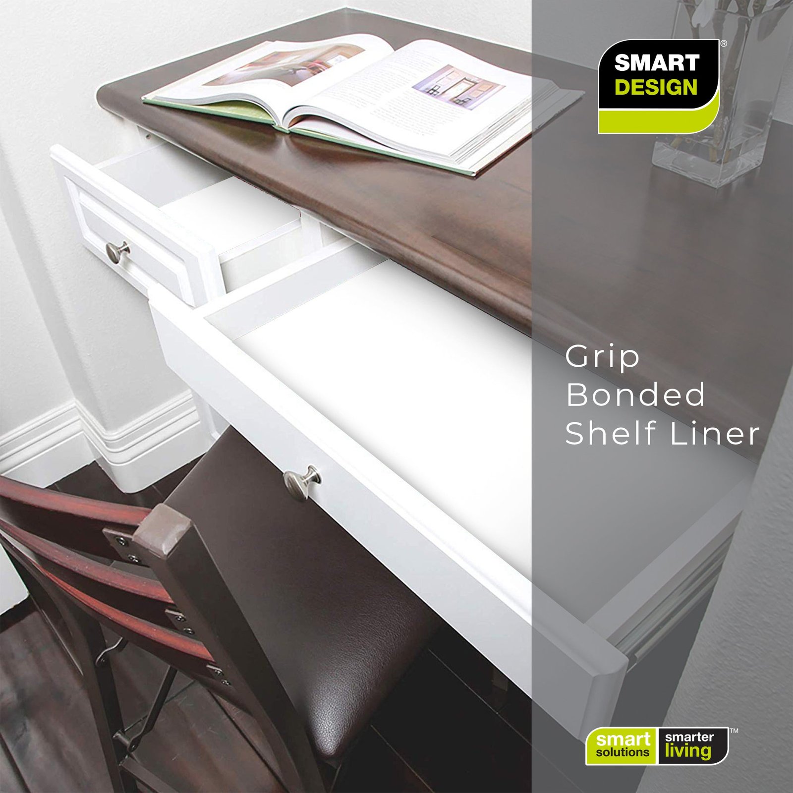 Bonded Grip Shelf Liner - 12 Inch x 10 Feet - Non-Adhesive