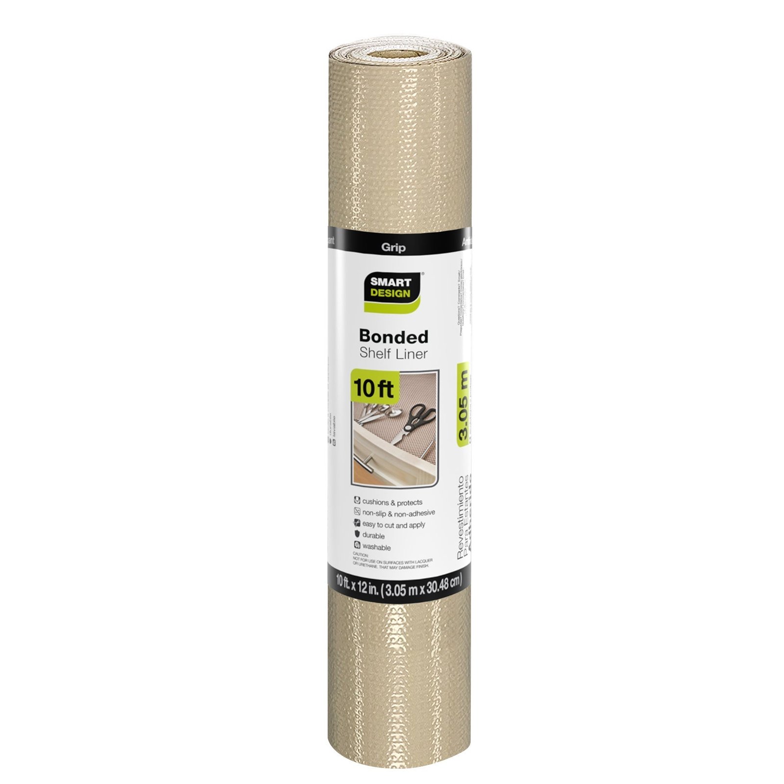 Bonded Grip Shelf Liner - 12 Inch x 10 Feet - Non-Adhesive