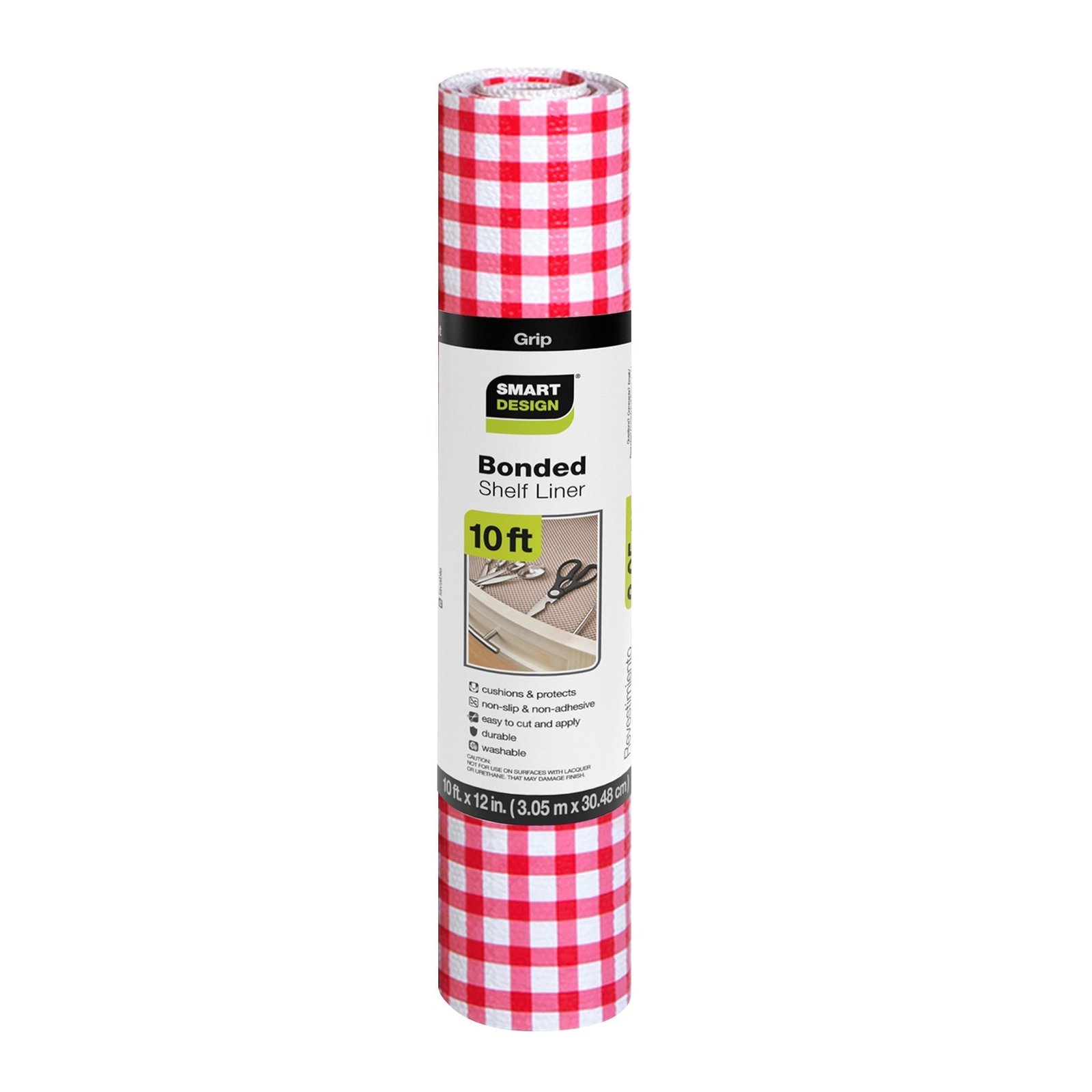 Bonded Grip Shelf Liner - 12 Inch x 10 Feet - Non-Adhesive