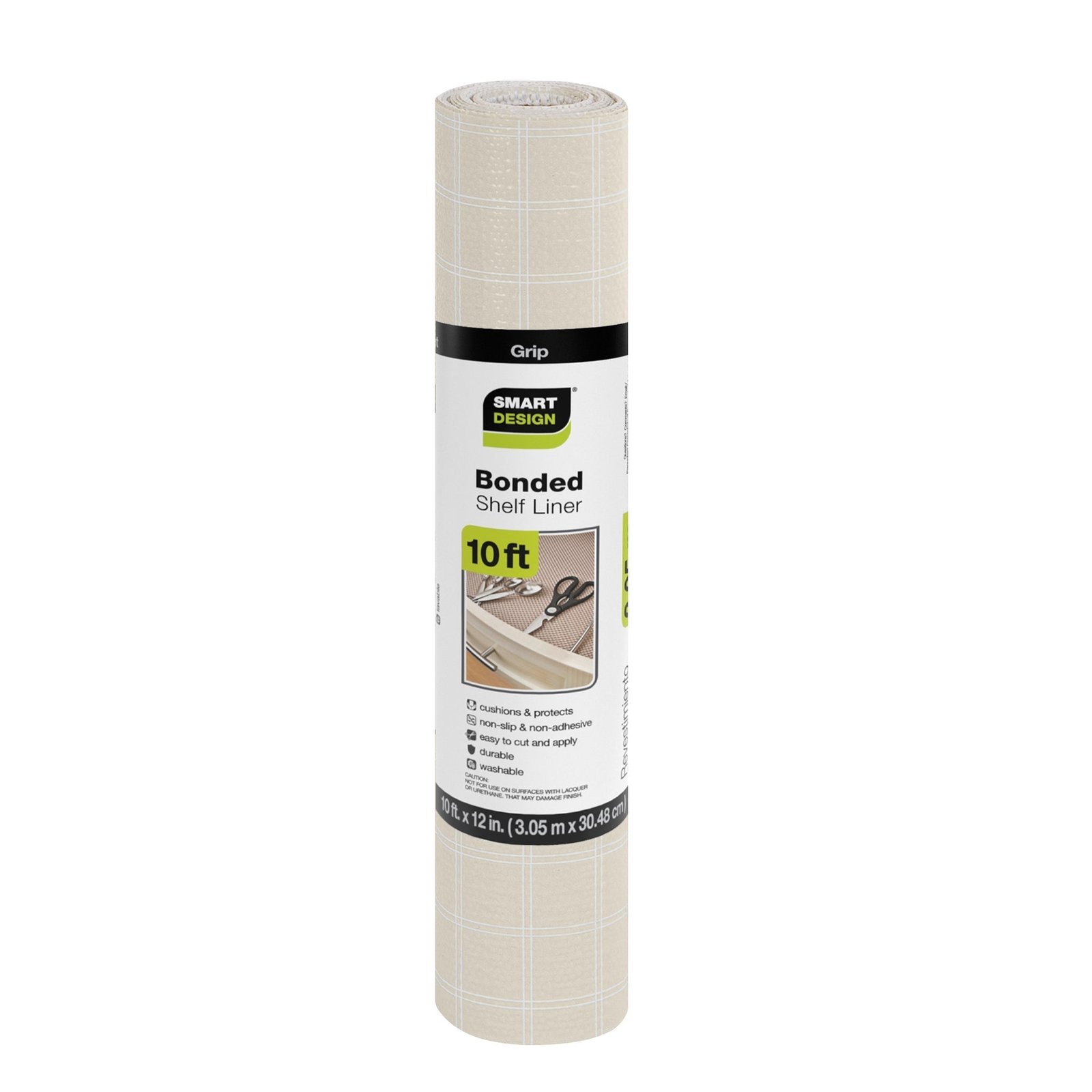 Bonded Grip Shelf Liner - 12 Inch x 10 Feet - Non-Adhesive