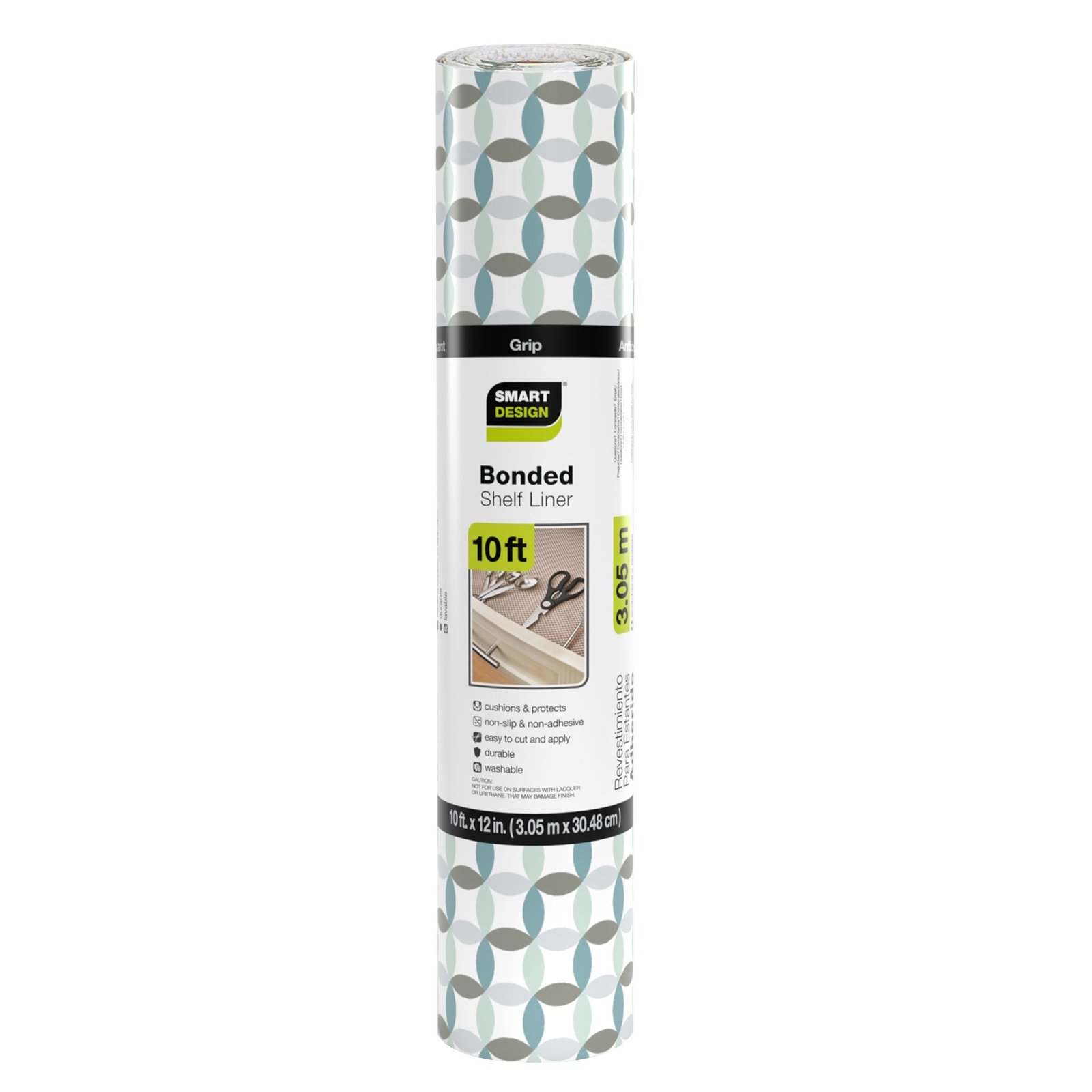 Bonded Grip Shelf Liner - 12 Inch x 10 Feet - Non-Adhesive