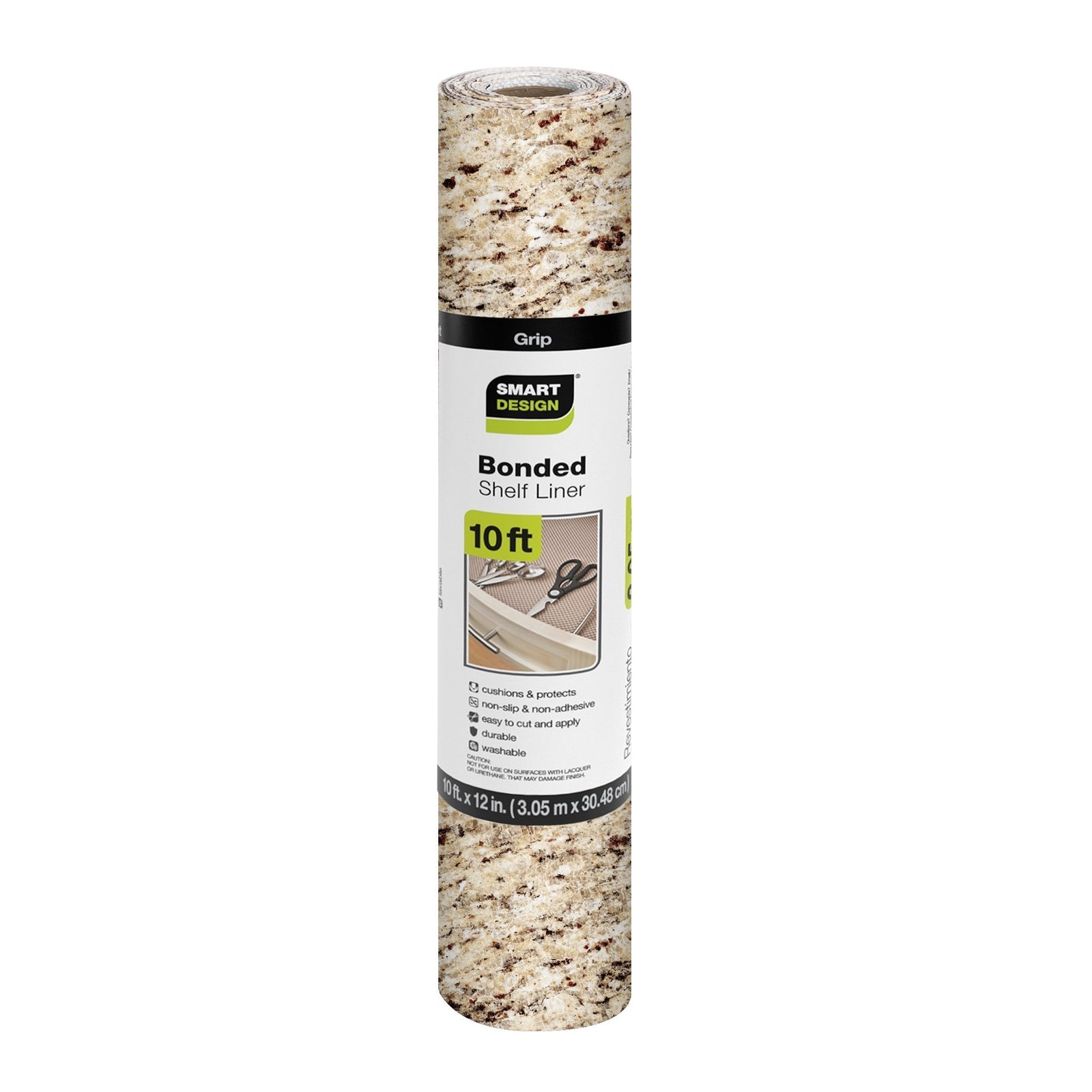 Bonded Grip Shelf Liner - 12 Inch x 10 Feet - Non-Adhesive