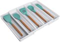 Expandable 5-Compartment Plastic Drawer Organizer