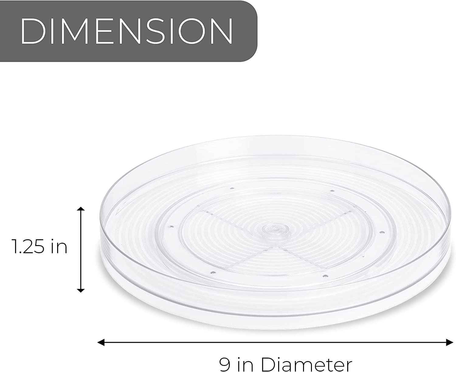 Lazy Susan Spinning Turntable Organizer - 11.5 Inch