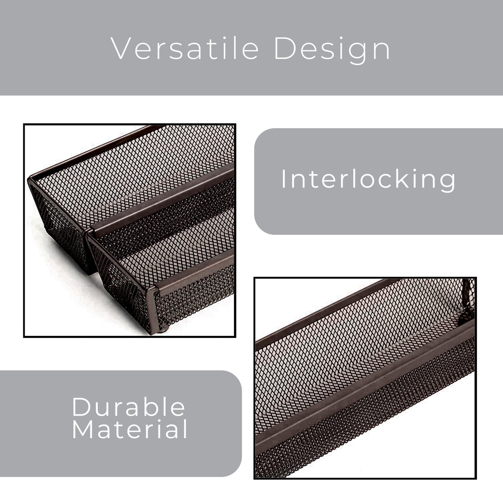 Mesh Drawer Organizer (3″ × 12″)