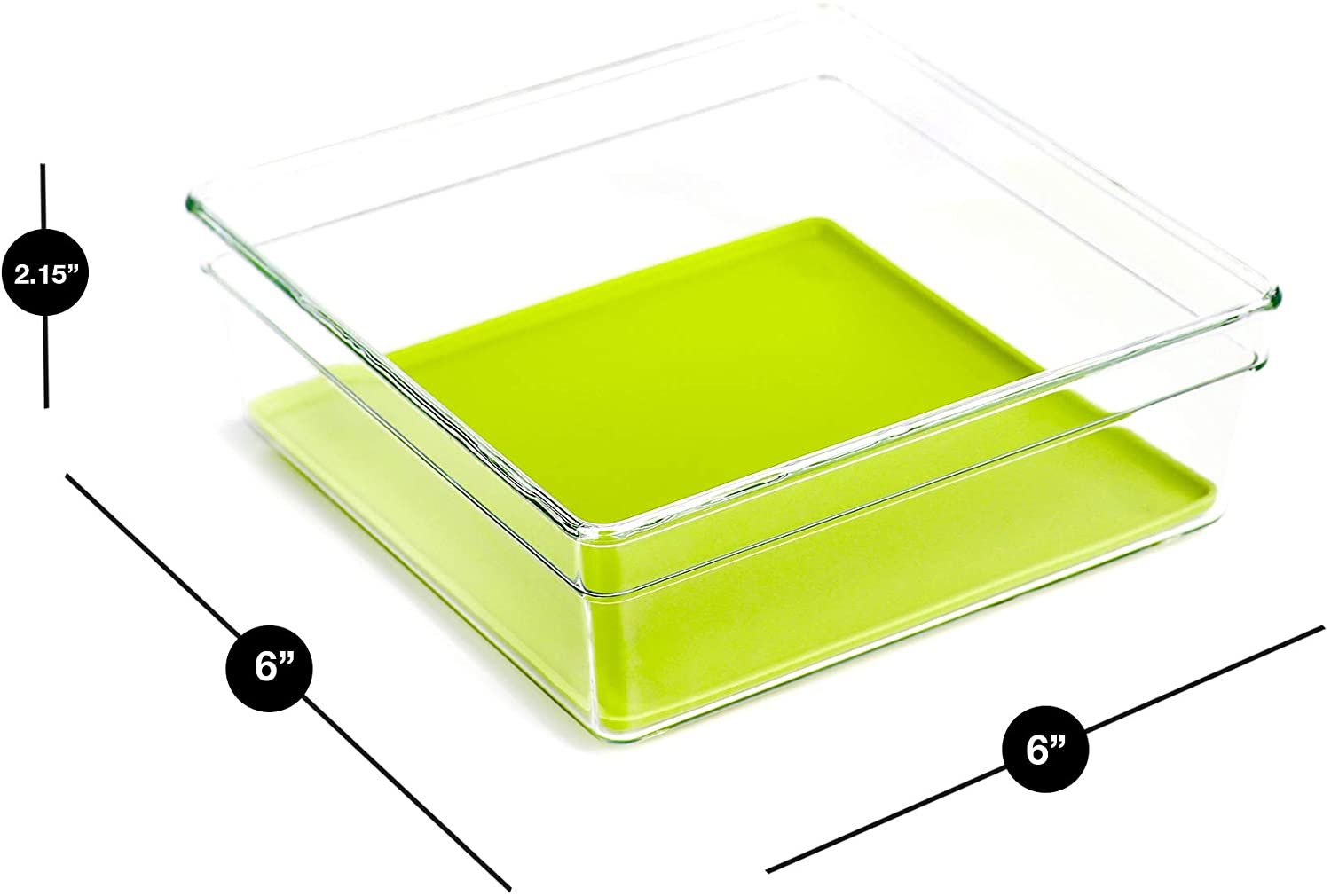 Plastic Drawer Organizer - 6 X 6 Inch