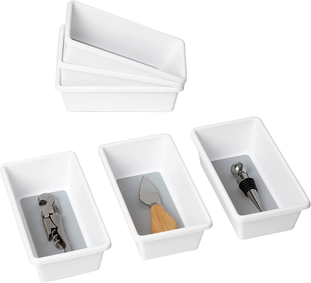 Plastic Drawer Organizer – BPA Free – 6.75" x 3.75" – White