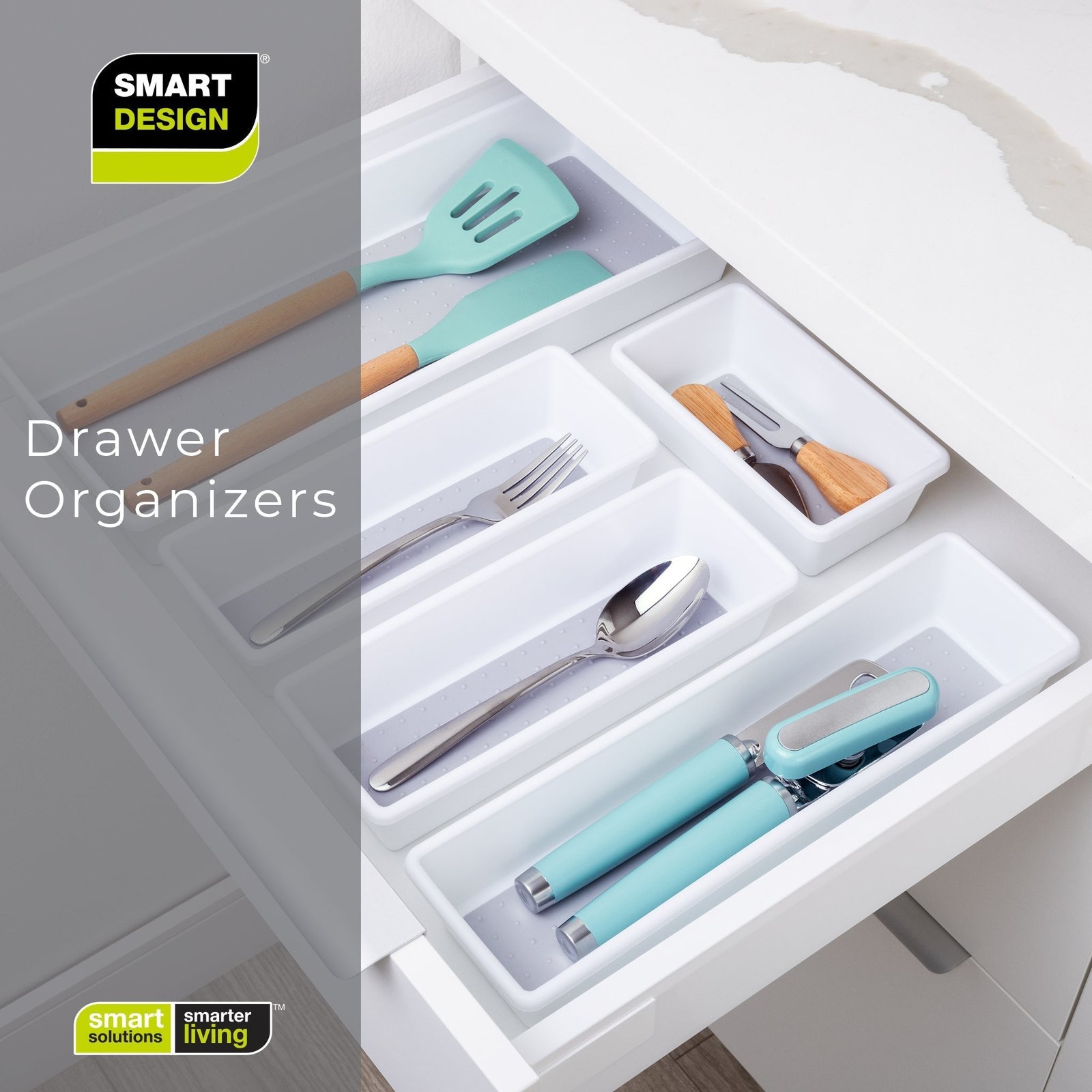 Plastic Drawer Organizer – BPA Free – 6.75" x 3.75" – White