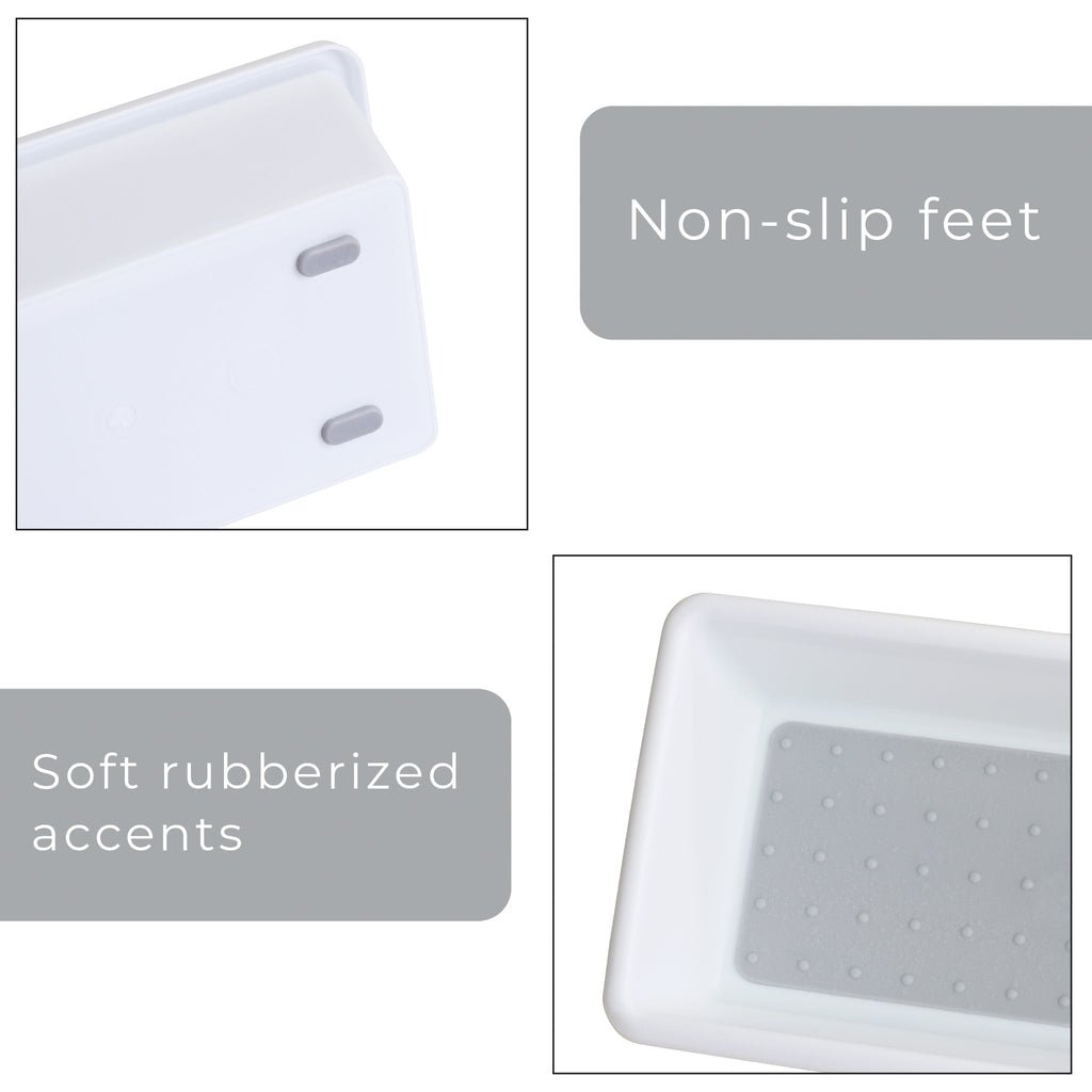 Plastic Drawer Organizer – BPA Free – 6.75" x 3.75" – White