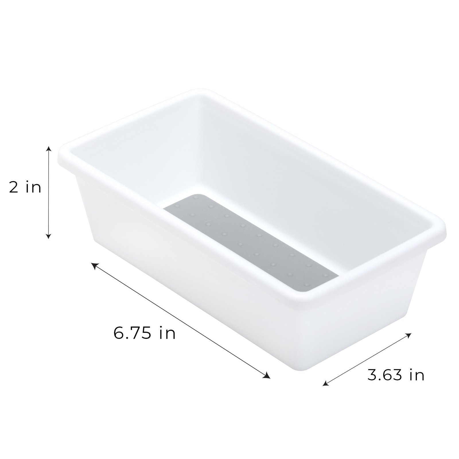 Plastic Drawer Organizer – BPA Free – 6.75" x 3.75" – White